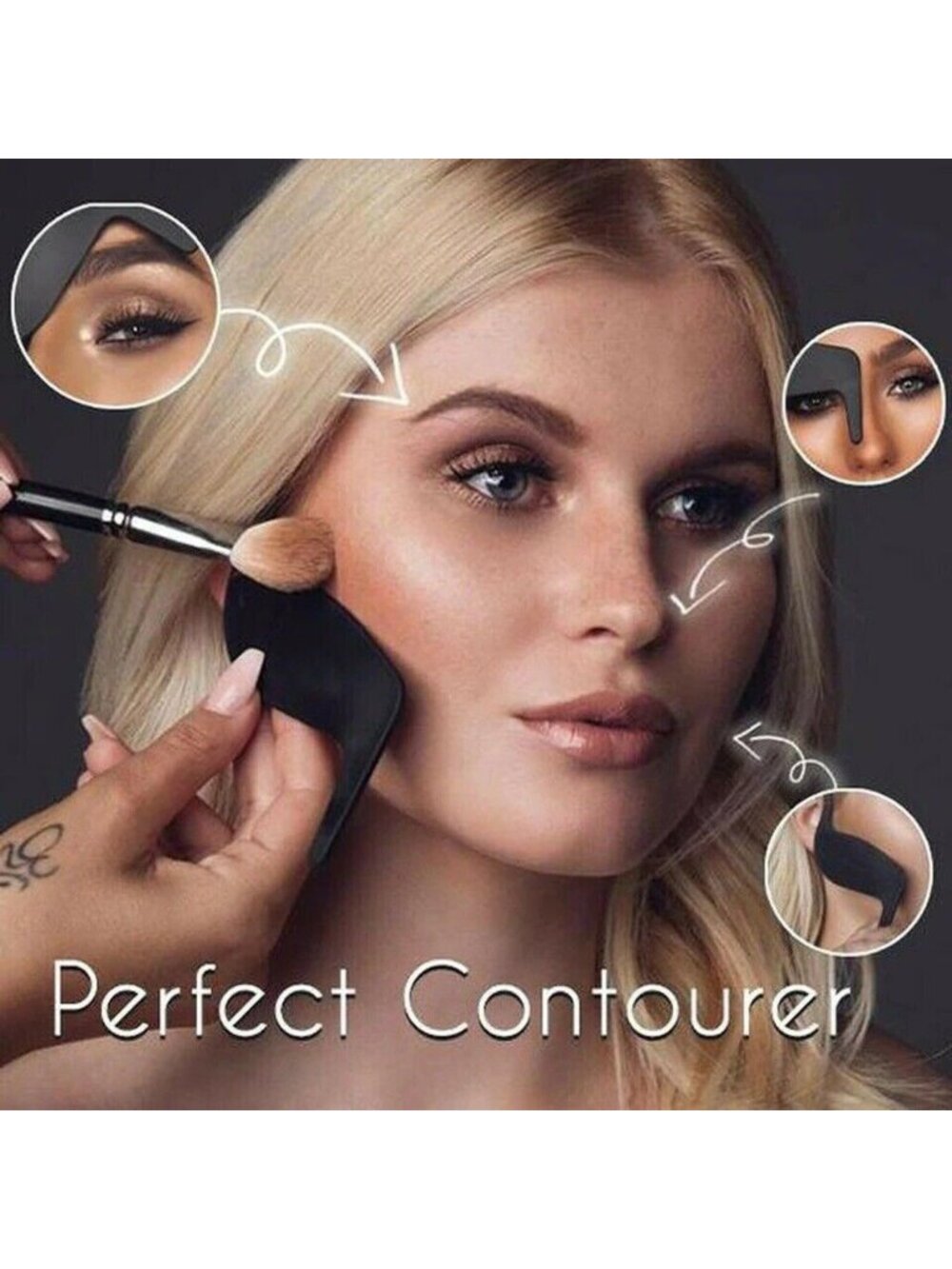 Contour Curve Cosmetic Tool NEW Handheld Multi-Use Jaw Nose Eyebrow Cheek